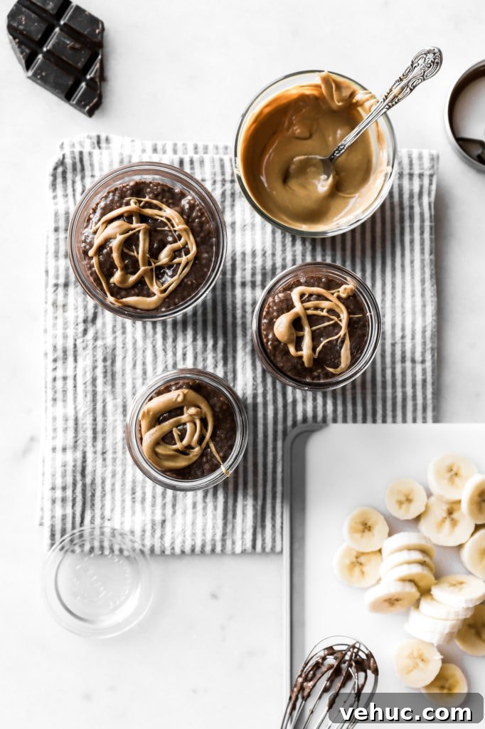 divide evenly in cups, top with peanut butter