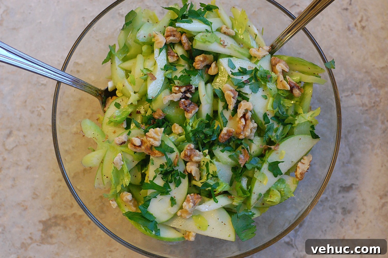 Celery, Green Apple, and Walnut Salad