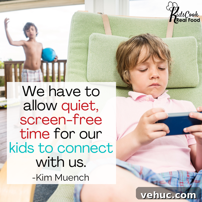 Episode 56: Why Parenting Doesn't End at 18 — What to Expect Next 8 We have to allow quiet, screen-free time for our kids to connect with us. -Kim Muench
