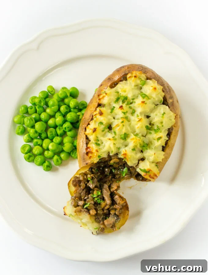 Vegan Shepherd’s Pie with Jacket Potato Topping 3 Shepherds Pie Baked Potato