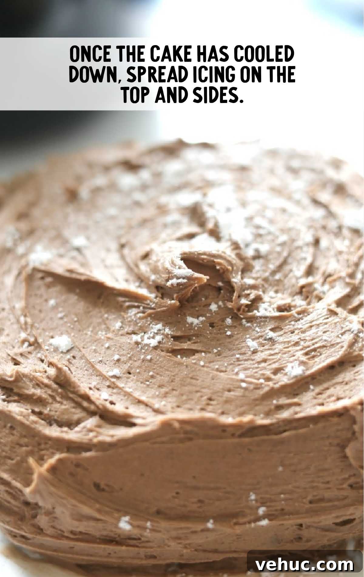 close up shot of Air Fryer Chocolate Cake