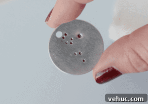 How to Make Stamped Constellation Necklaces (Video) 19 stamped metal circle