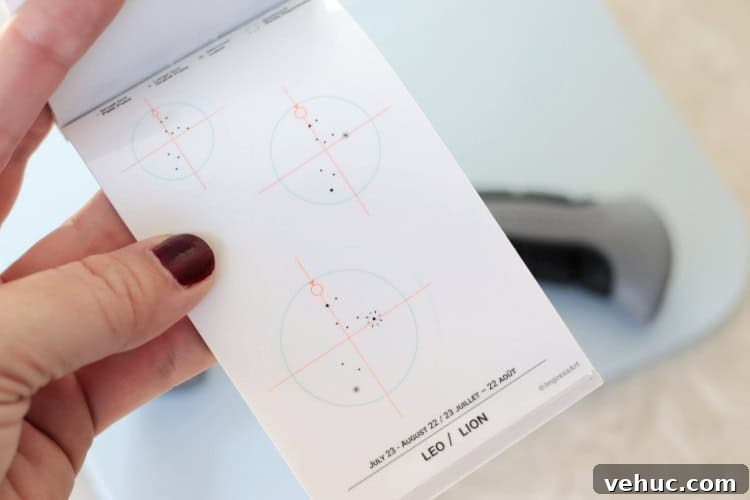 How to Make Stamped Constellation Necklaces (Video) 6 book of constellation sticker templates