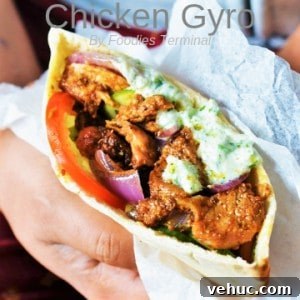 Authentic greek chicken gyros recipe ready