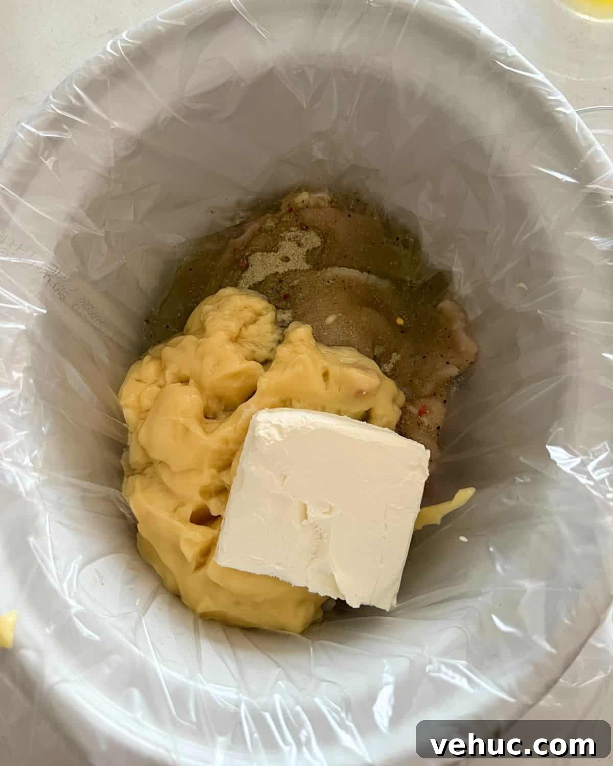 Creamy Italian Crock Pot Chicken Recipe for Tender Slow-Cooked Chicken 4 Ingredients for creamy Italian chicken in a crock pot.