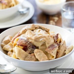 Lighter Chicken Carbonara Recipe for Weeknight Meals 9 Lightened Up Chicken Carbonara in a bowl