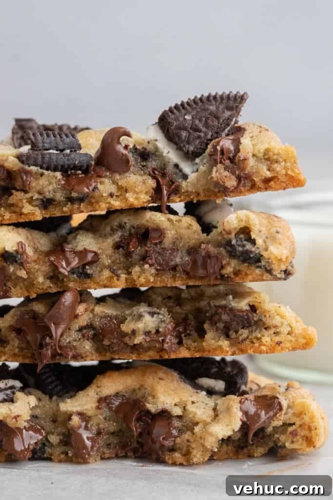 Close up of Oreo chocolate chip cookies