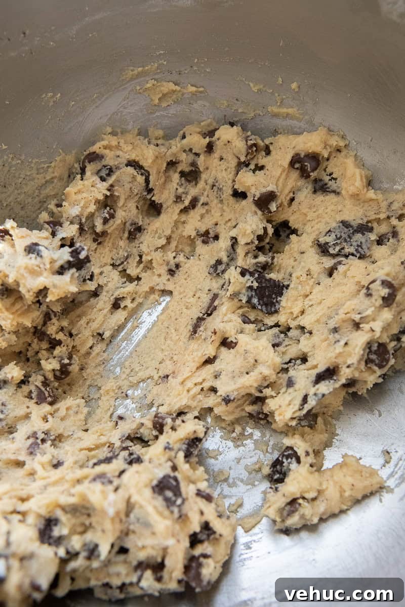 Oreo chocolate chip cookie dough in a bowl