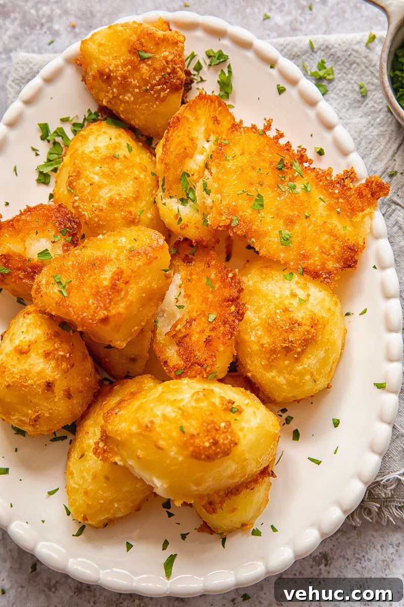 Close up shot of parmesan crusted