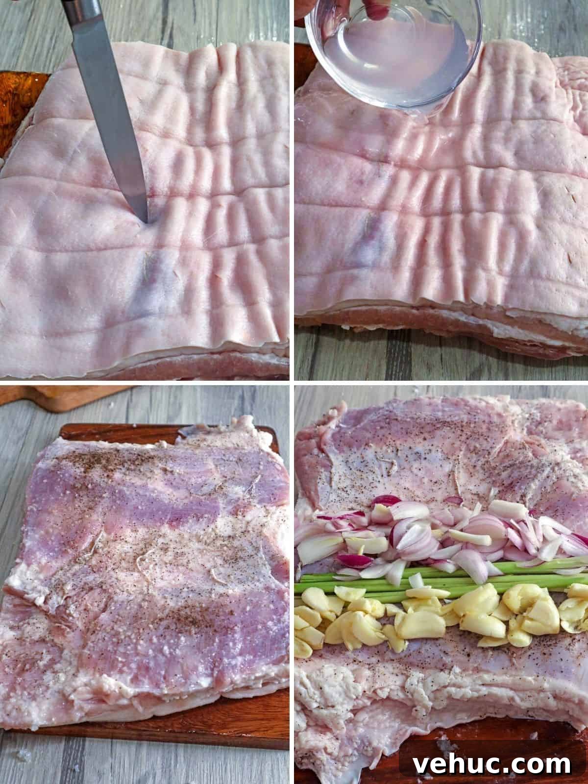 Crispy Pork Belly Lechon Roll Recipe: Filipino-Style Roast Pork 5 liempo stuffed with lemongrass, shallots, and garlic
