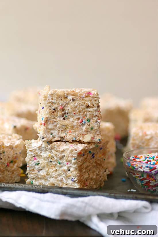 Funfetti Marshmallow Rice Krispie Squares Recipe 2 Homemade Marshmallow Rice Krispie Squares