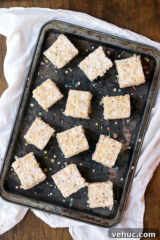 Funfetti Marshmallow Rice Krispie Squares Recipe 3 Homemade Marshmallow Rice Krispie Squares