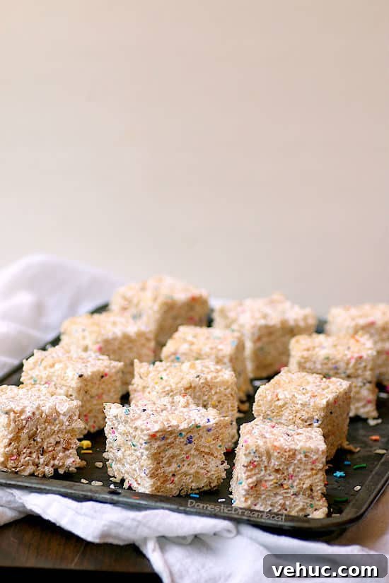 Funfetti Marshmallow Rice Krispie Squares Recipe 4 Homemade Marshmallow Rice Krispie Squares