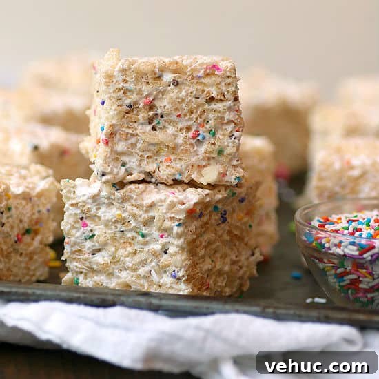Funfetti Marshmallow Rice Krispie Squares Recipe 8 Homemade Marshmallow Rice Krispie Squares