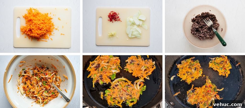 Sweet Potato & Black Bean Patties Recipe for Crispy Veggie Burgers 4 how to make sweet potato and black bean patties step by step
