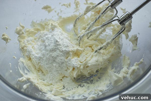 Adding sugar to cream cheese dip
