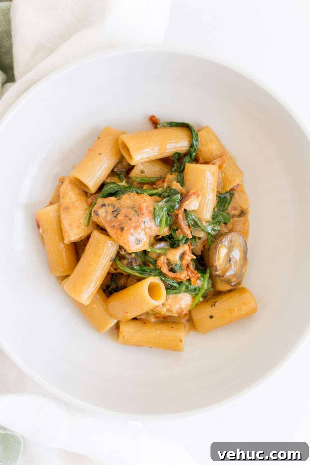 Creamy Chicken Pasta with Mushrooms, Sun-Dried Tomatoes & Spinach 6 img 820 9