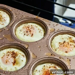 Oven-Baked Eggs: Simple Methods for Perfect Results 10 Oven-baked eggs in muffin tins.