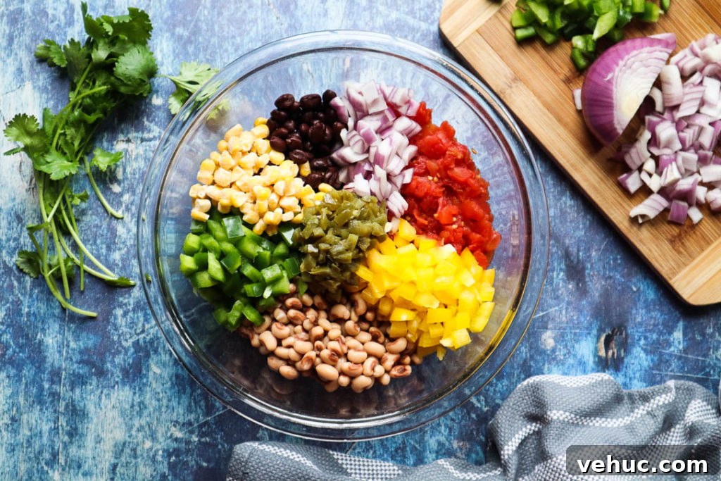 10-Minute Southern Caviar (Redneck Dip) Recipe for Parties 3 Ingredients for redneck caviar