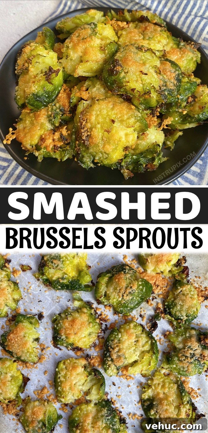 Crispy Smashed Brussels Sprouts with Garlic and Parmesan 15 Smashed roasted Brussels sprouts—crispy and delicious.