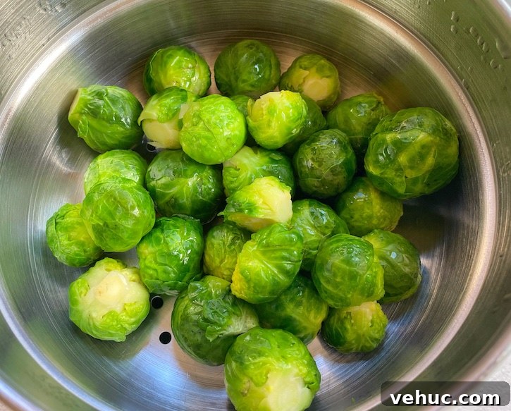 Crispy Smashed Brussels Sprouts with Garlic and Parmesan 4 Steamed and smashed Brussels sprouts ready for the oven.