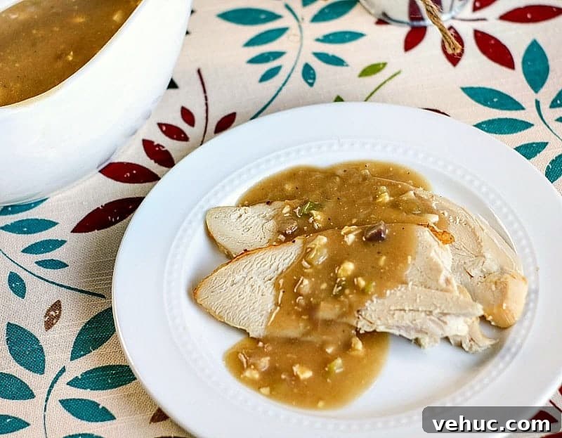 Savory Turkey Giblet Gravy Recipe for Holiday Feasts 3 homemade mushroom onion turkey gravy